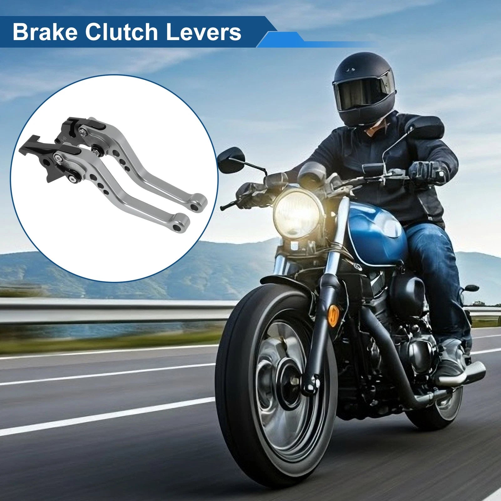 Adjustable Short Brake Clutch Levers for Suzuki SV650 (1999–2009) Titanium Tone
