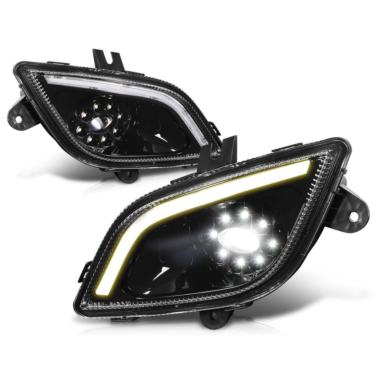 Honeycomb Mesh Front Bumper Grille Frame with LED Light Bar for Ford F150 (2015–2017)