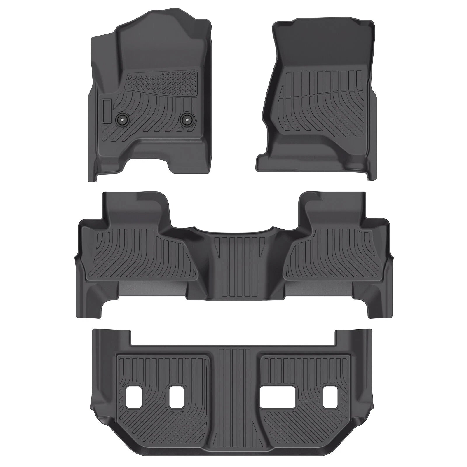 Set of 3 Row Floor Mats Liner for Chevy Suburban/GMC Yukon XL (2015–2020)
