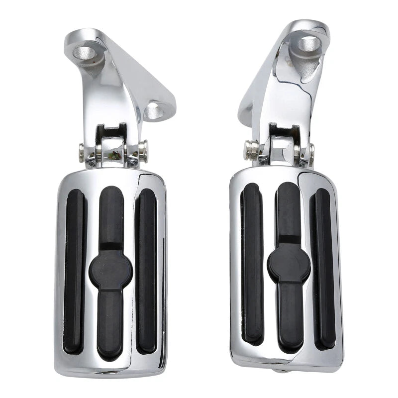 Chrome Rear Passenger Footpegs Mount for Harley Touring Road King (1993–2025)