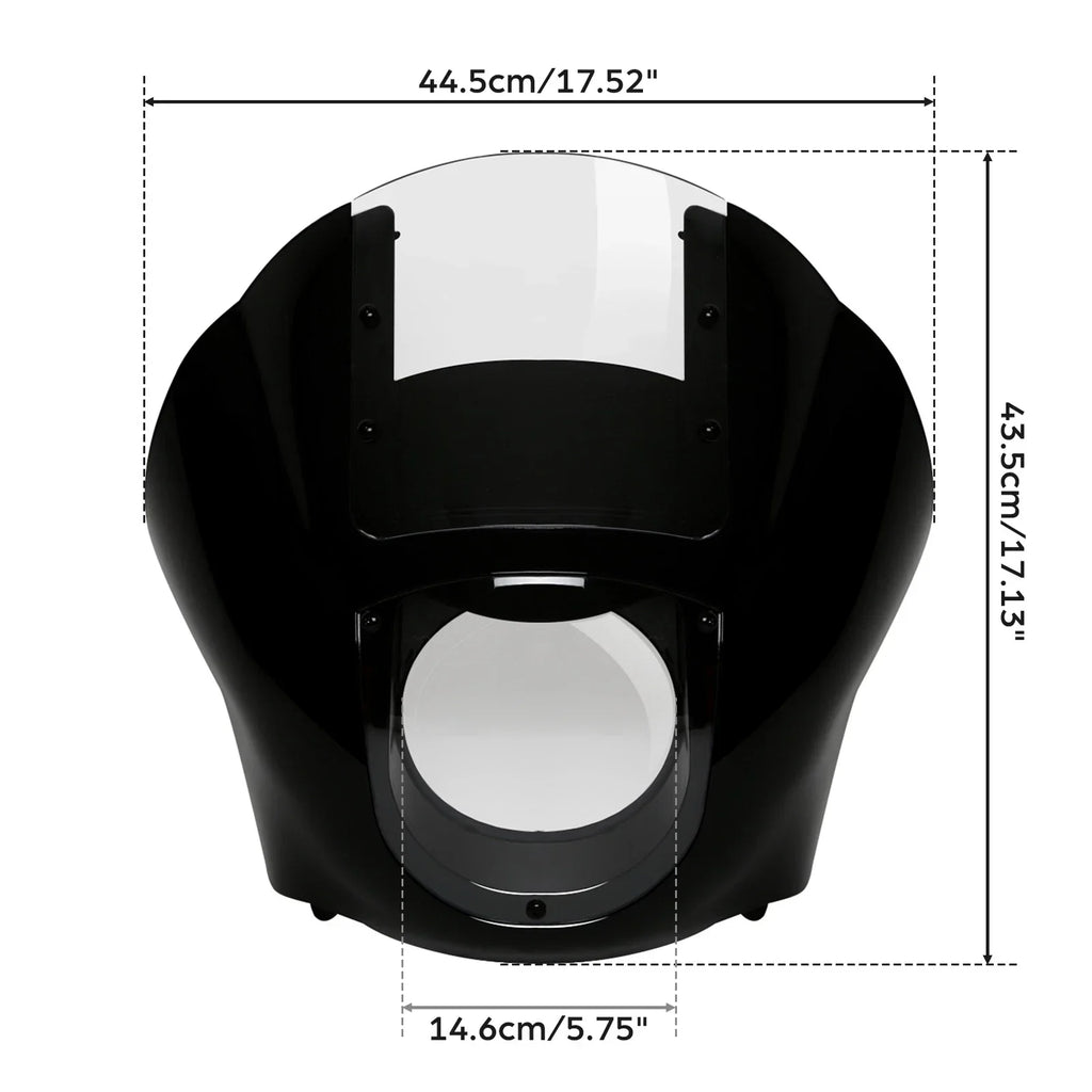 Black & Clear Quarter Fairing Windshield Kit for Harley Sportster Dyna