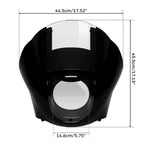 Black & Clear Quarter Fairing Windshield Kit for Harley Sportster Dyna