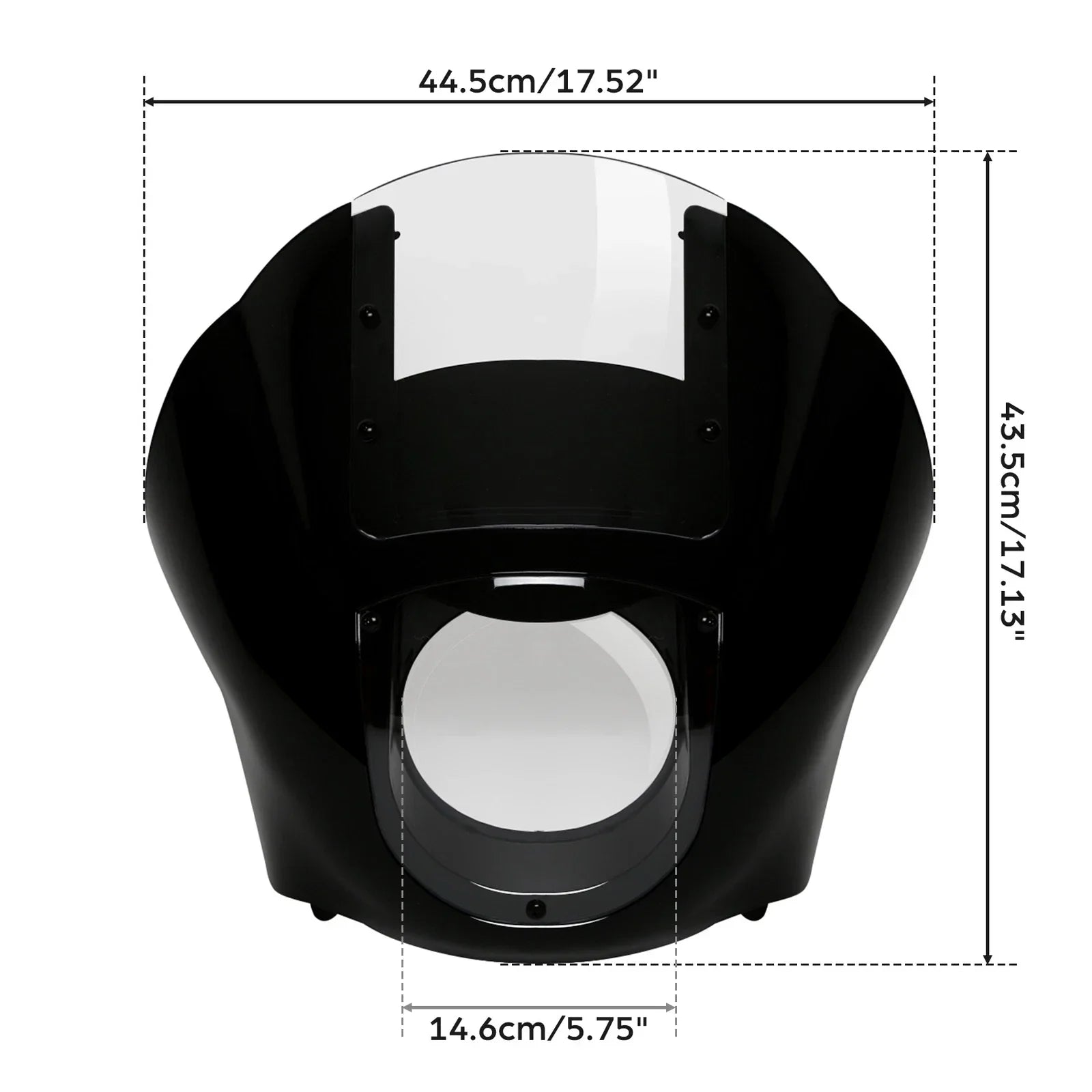 Black & Clear Quarter Fairing Windshield Kit for Harley Sportster Dyna