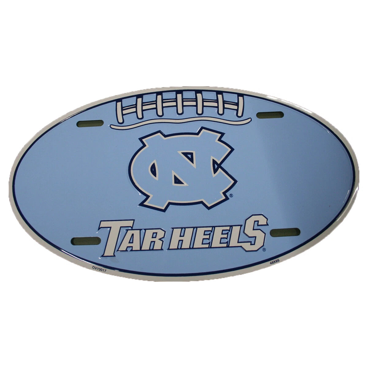 Decorative Football Shaped Sign for North Carolina Tar Heels (12")