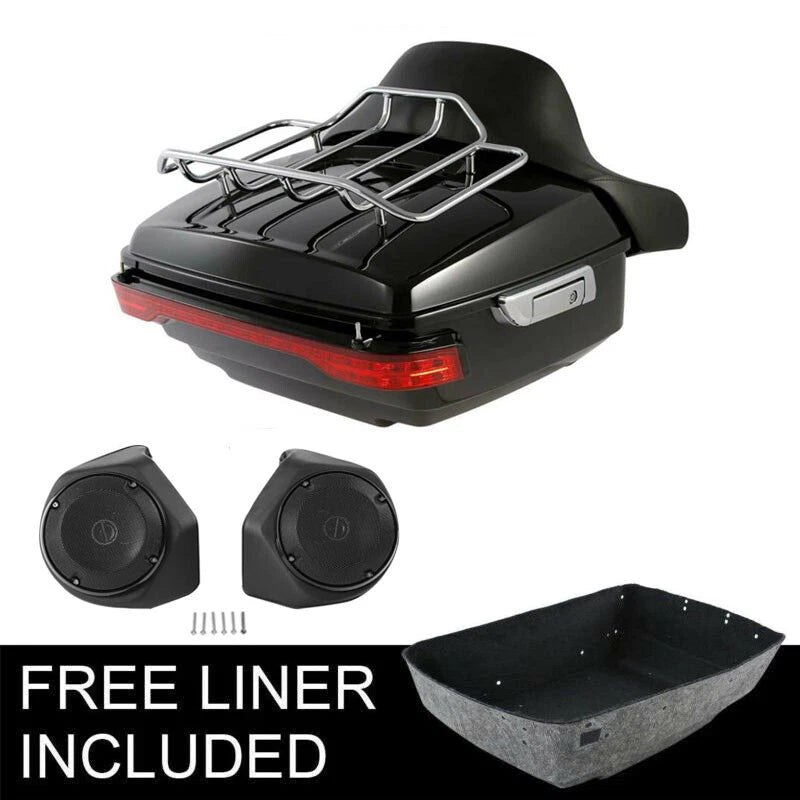 Trunk Backrest Rack Speakers for Harley Street Road Glide (2014–2026)