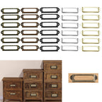 Set of 12 Metal Drawer Cabinet Label Pull Handles for