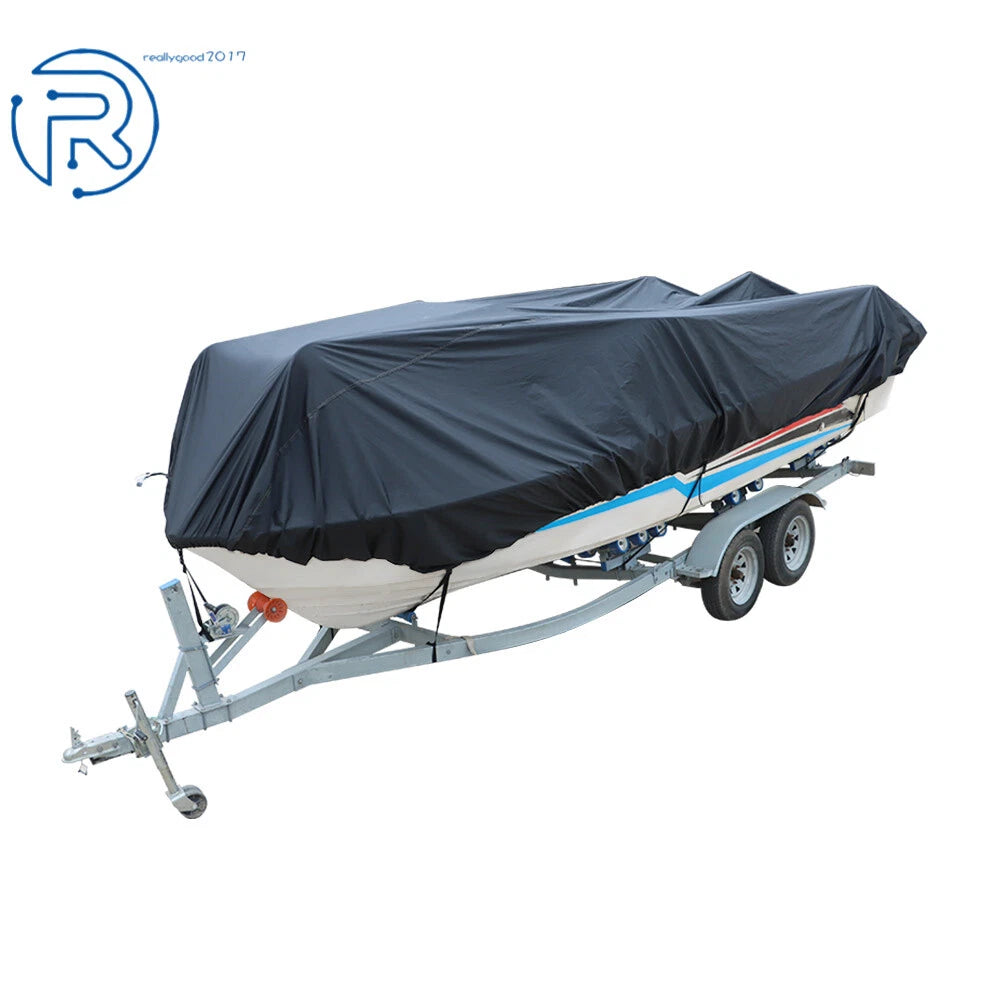 Trailerable Boat Cover for V-Hull Runabout 11-13ft (Unused)