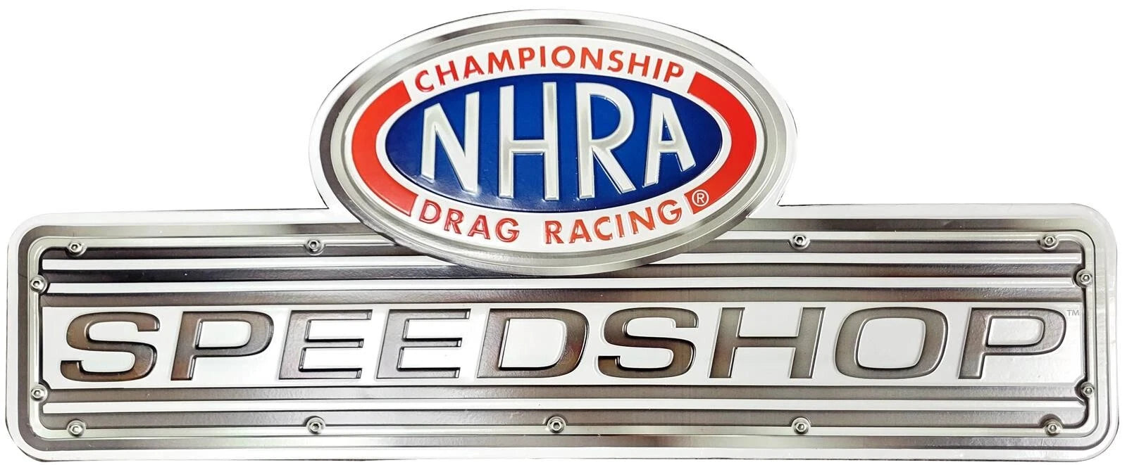 NHRA Embossed Metal Speedshop Sign for Garage (442017)