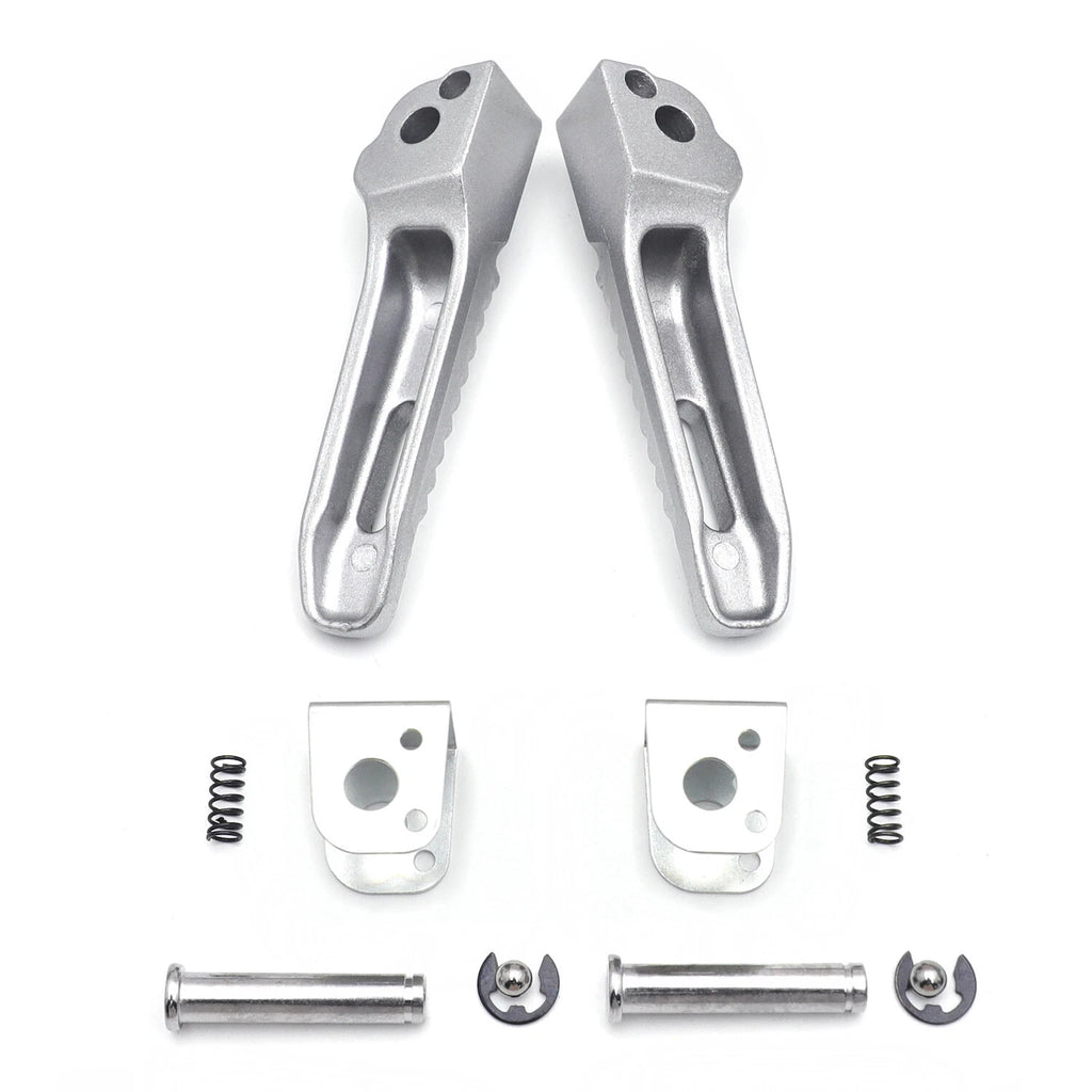 Silver Rear Passenger Foot Pegs for BMW S1000RR (2010–2018)