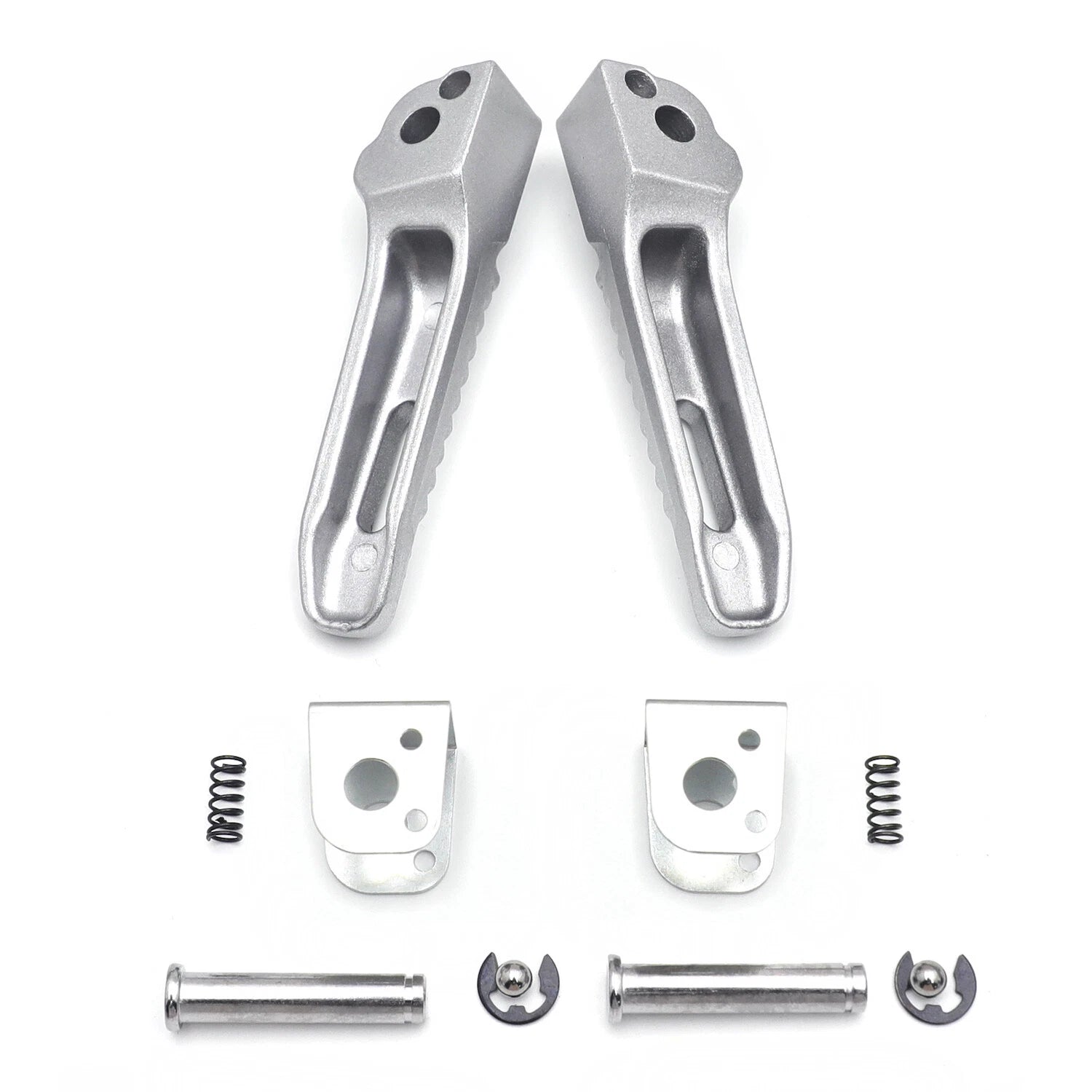 Silver Rear Passenger Foot Pegs for BMW S1000RR (2010–2018)