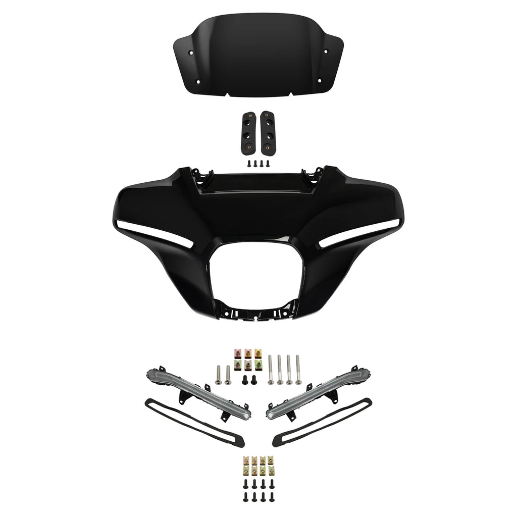 Black Outer Fairing Windshield Lights for Harley CVO Street Glide (2023–2025)