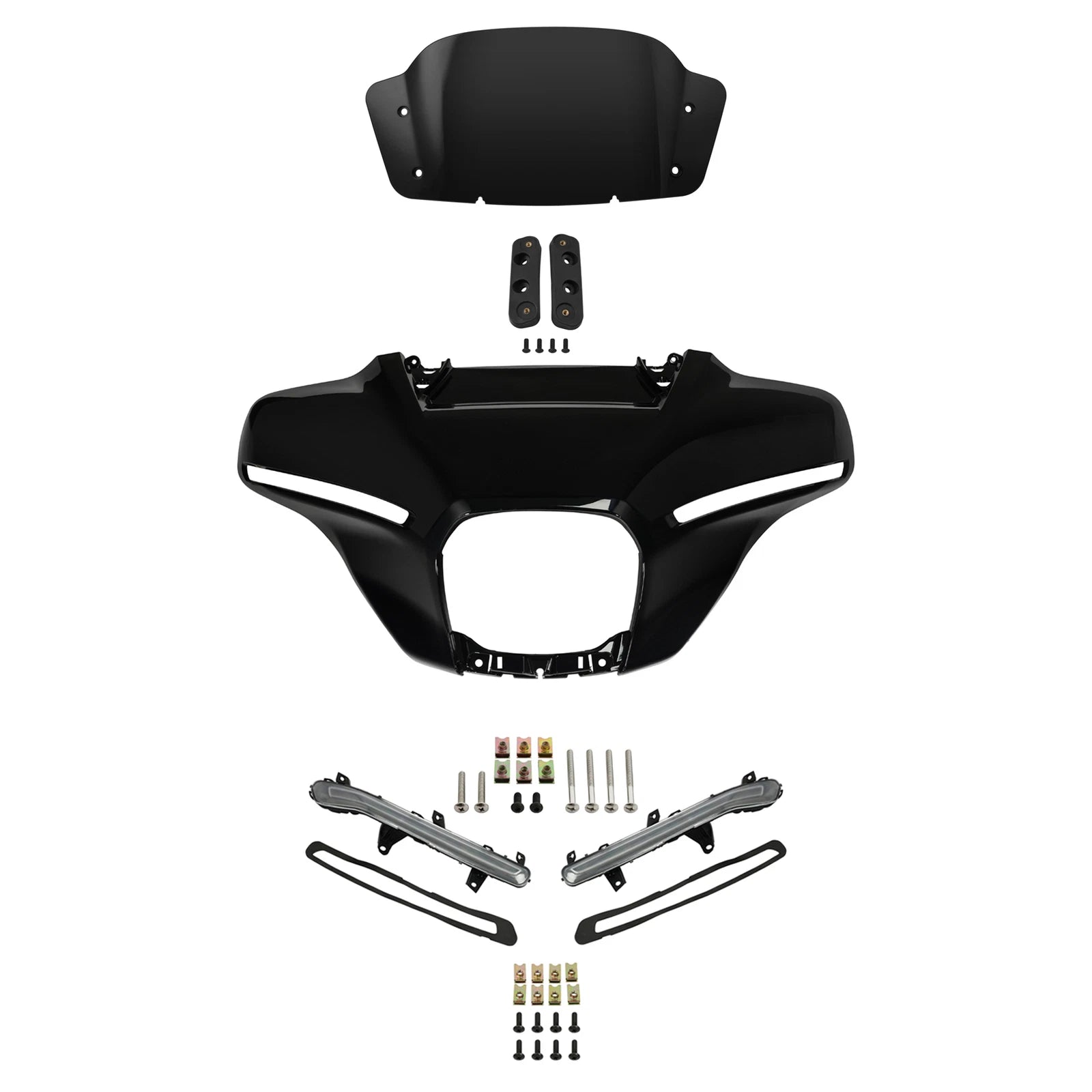 Black Outer Fairing Windshield Lights for Harley CVO Street Glide (2023–2025)
