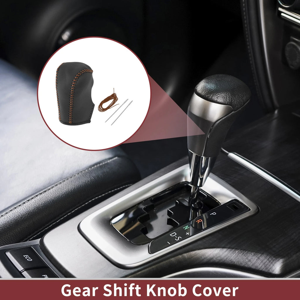 1Pc Gear Shift Knob Cover for Nissan Murano (2009–2013) Black Brown
