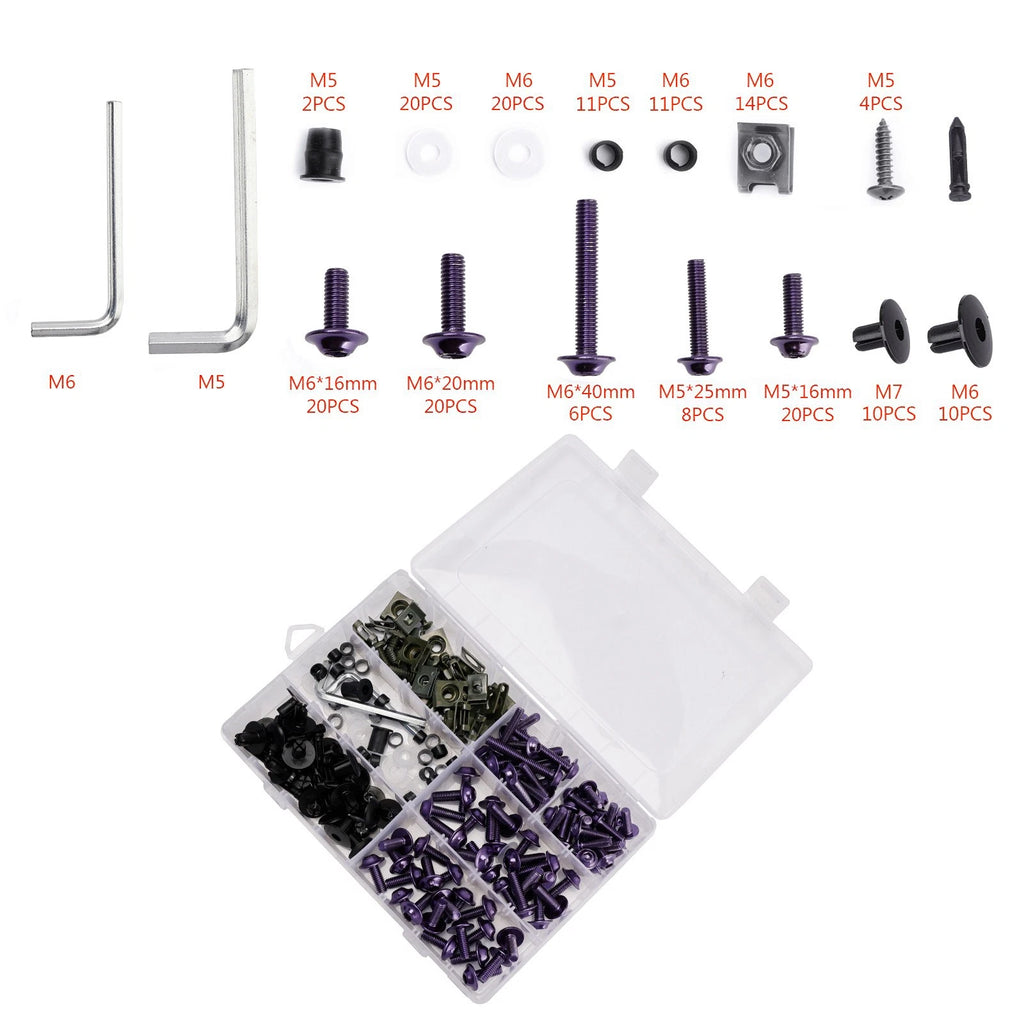 Set of 4 M6 Screws & Clips for