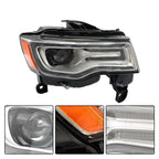 Pair Chrome Xenon Headlights for Jeep Grand Cherokee (2019–2021) LED DRL