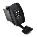 Unique Dual USB Charger with ARB Rocker Switch Blue LED Light for Car Boat