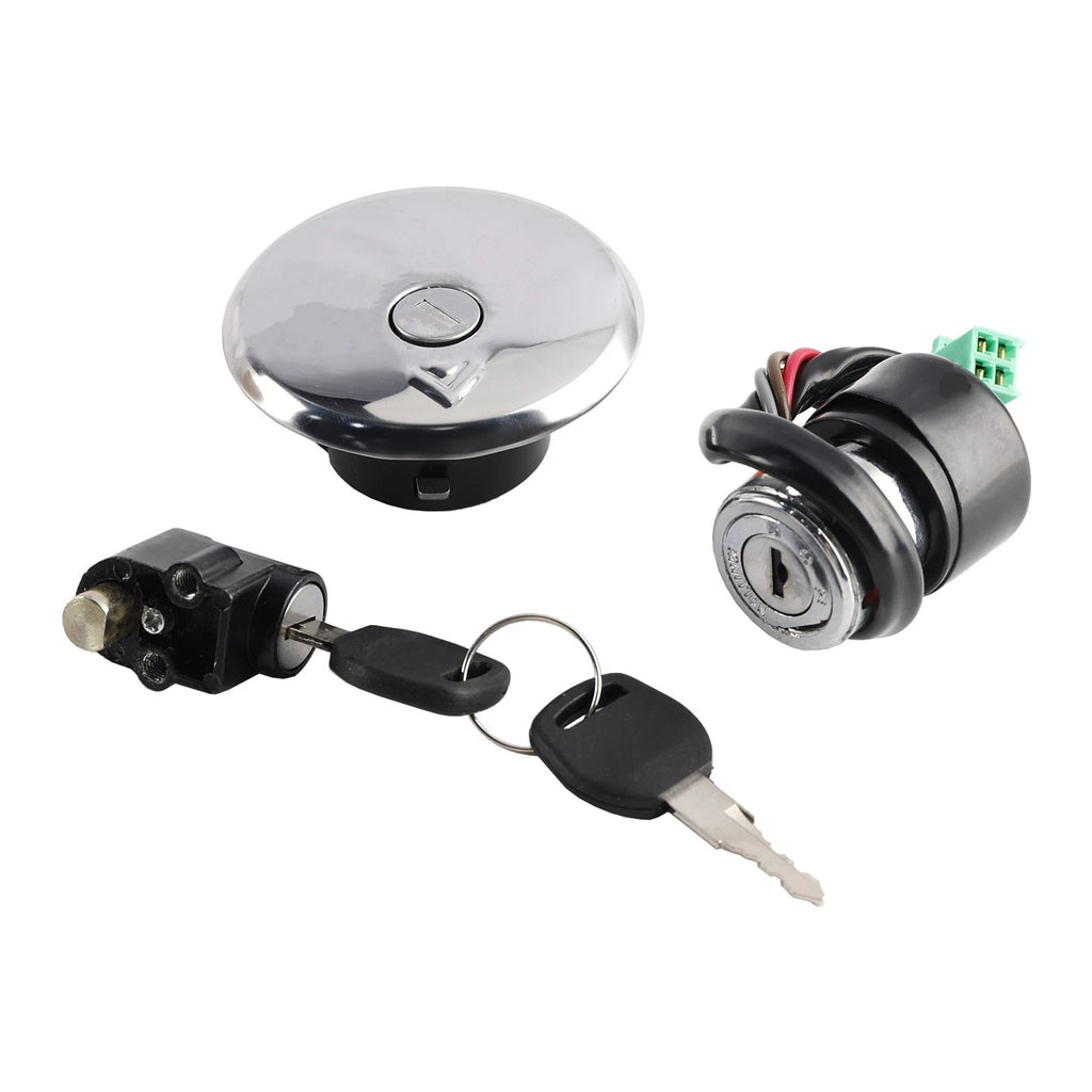 Ignition Switch Lock & Gas Cap Key Set for Suzuki GN125 (1982–2001)