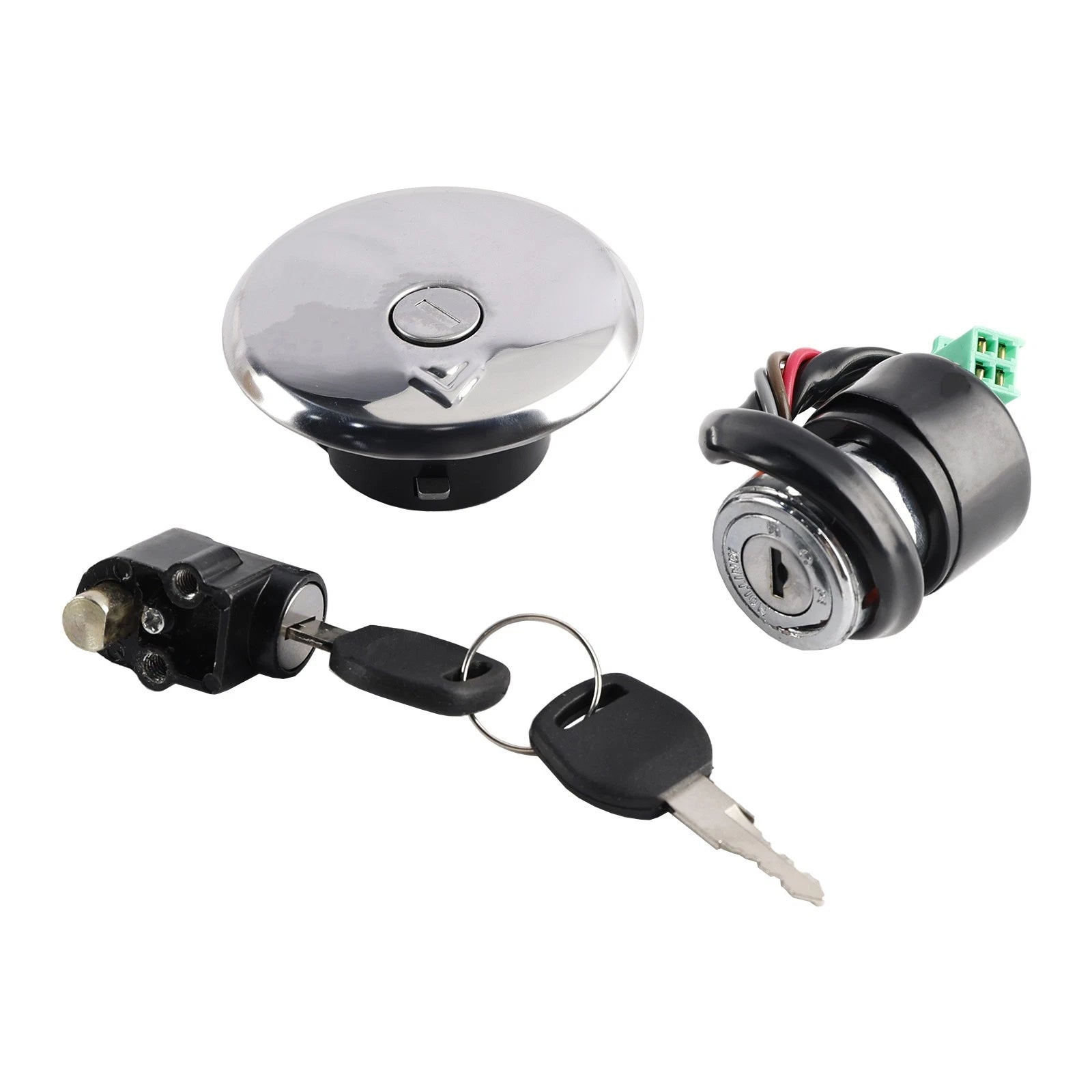Ignition Switch Lock & Gas Cap Key Set for Suzuki GN125 (1982–2001)
