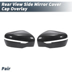 Pair Rearview Mirror Cover Overlay Black Carbon Fiber for Nissan X-Trail Rogue (2014–2022)
