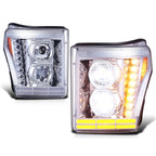 Full LED Sequential Signal Projector Headlights for Ford F250 Super Duty (2011–2016)