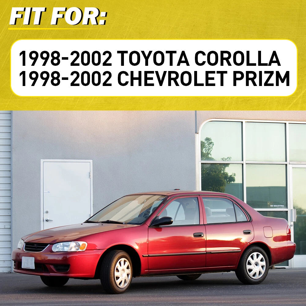 Set of 4 Black Inside Inner Door Handles for Toyota Corolla Prizm (1998–2002)
