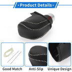 Gear Shift Knob Cover for Toyota Camry (2018–2023) Black Beige Faux Leather