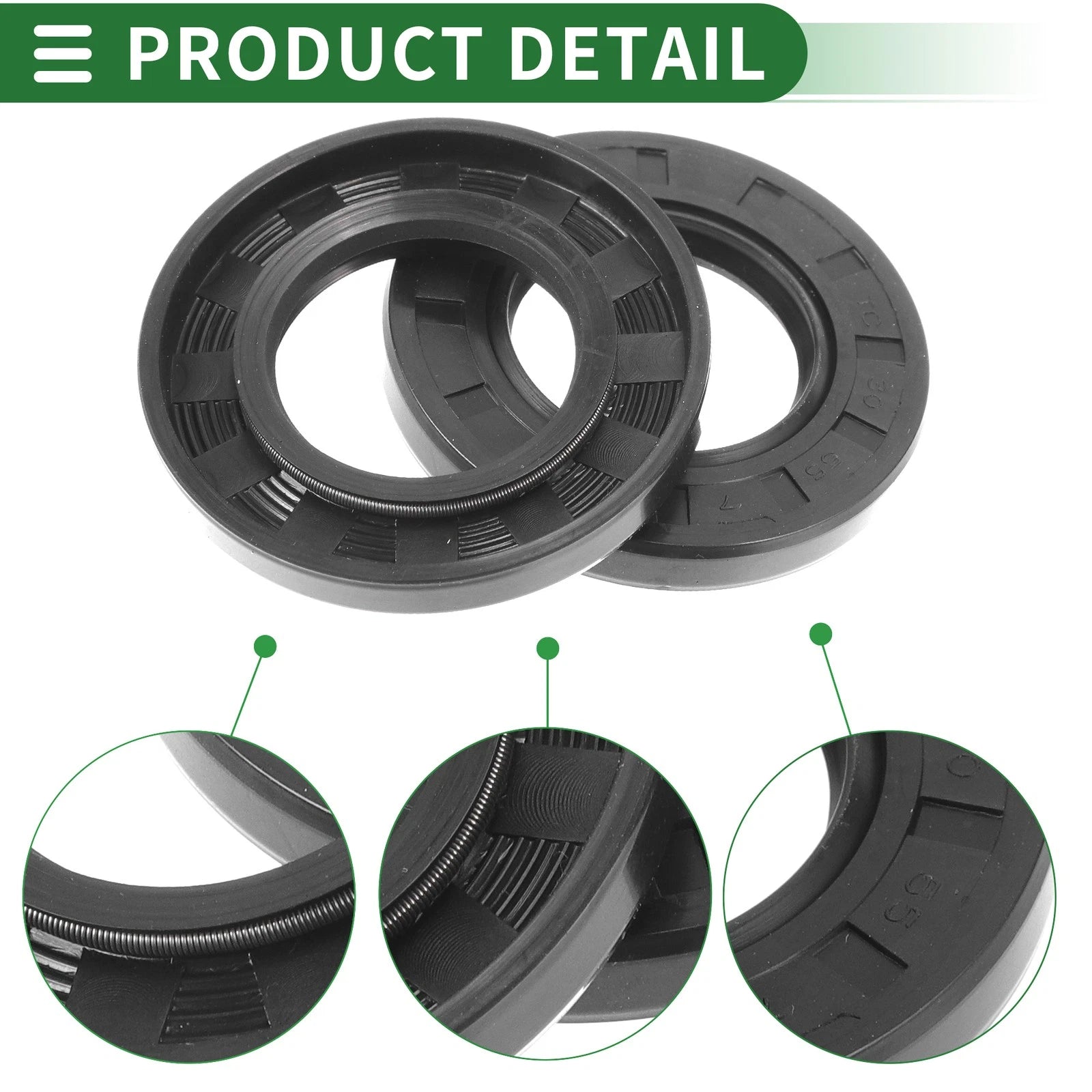 Set of 5 Oil Seal Ring for Rotary Shaft 30x55x7mm NBR Rubber