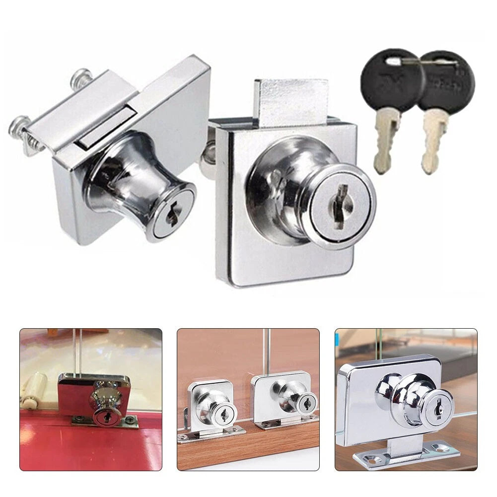 Zinc Alloy Double Door Lock for Glass Cabinet