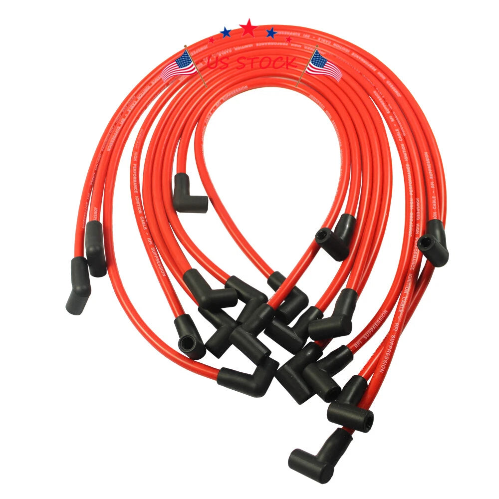 Set of 8 HEI Spark Plug Wires for Chevy BBC SBC 350 383 454 (1970–1995)
