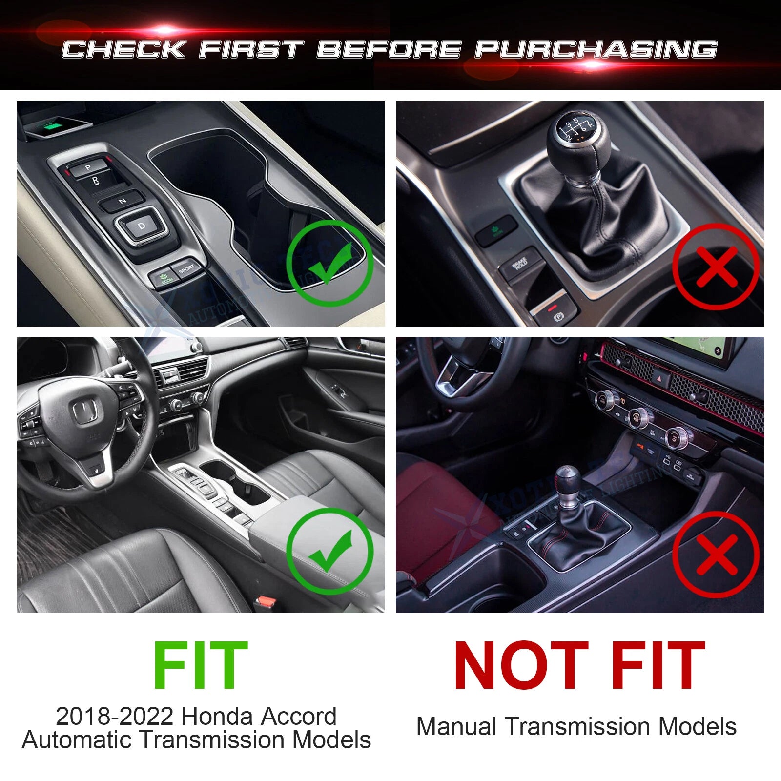ABS Armrest Box Storage Organizer Case for Honda Accord (2018-2022)