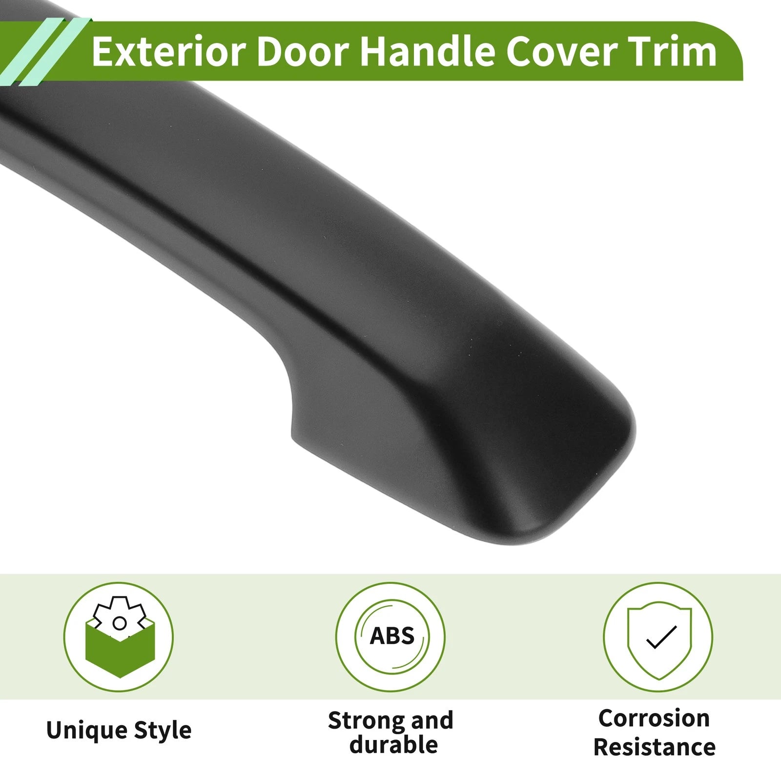 Set of 2 Exterior Door Handle Cover Trim for Toyota FJ Cruiser (2007–2022) Matte Black