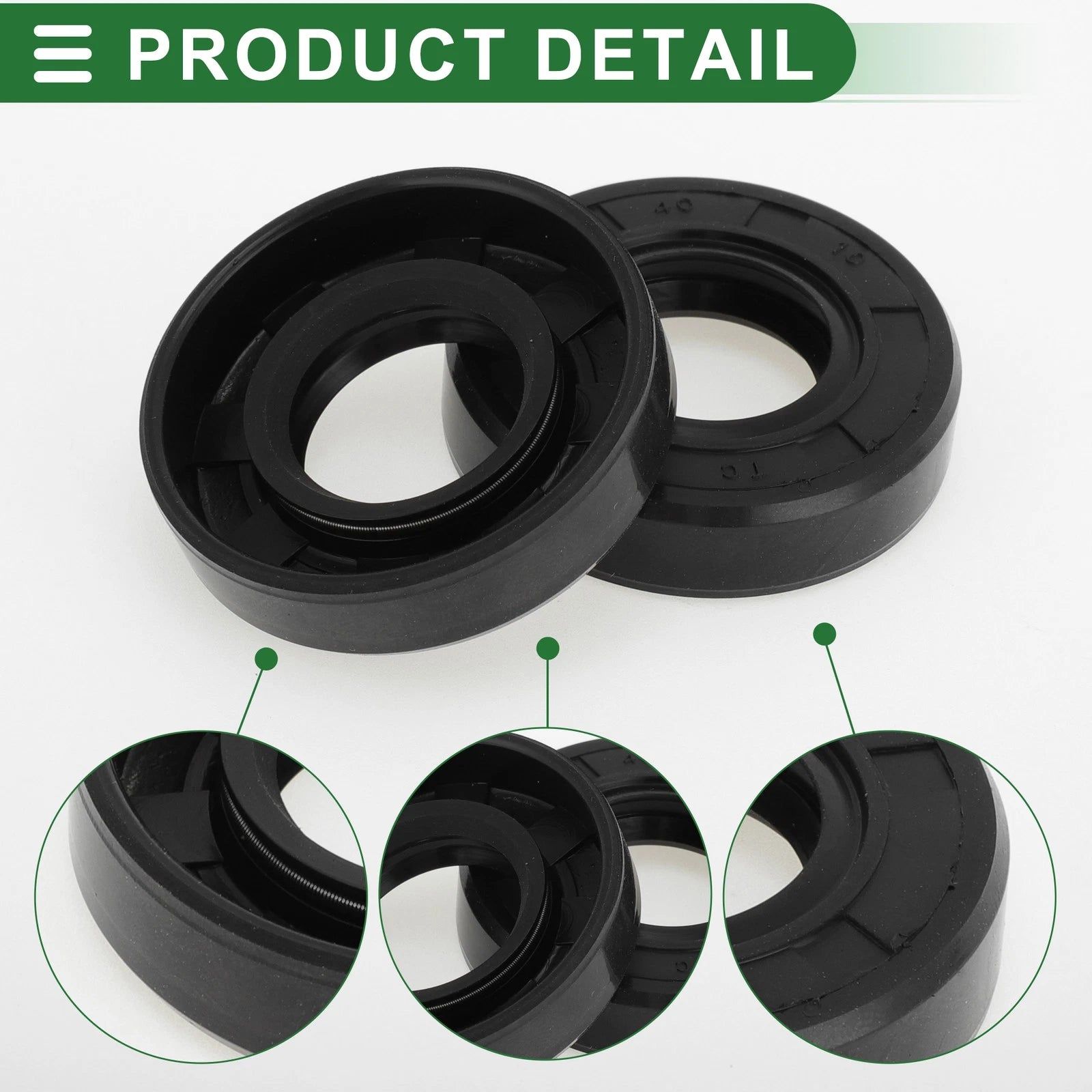 Set of 5 Oil Seal Ring for Rotary Shaft 20x40x10mm NBR Rubber
