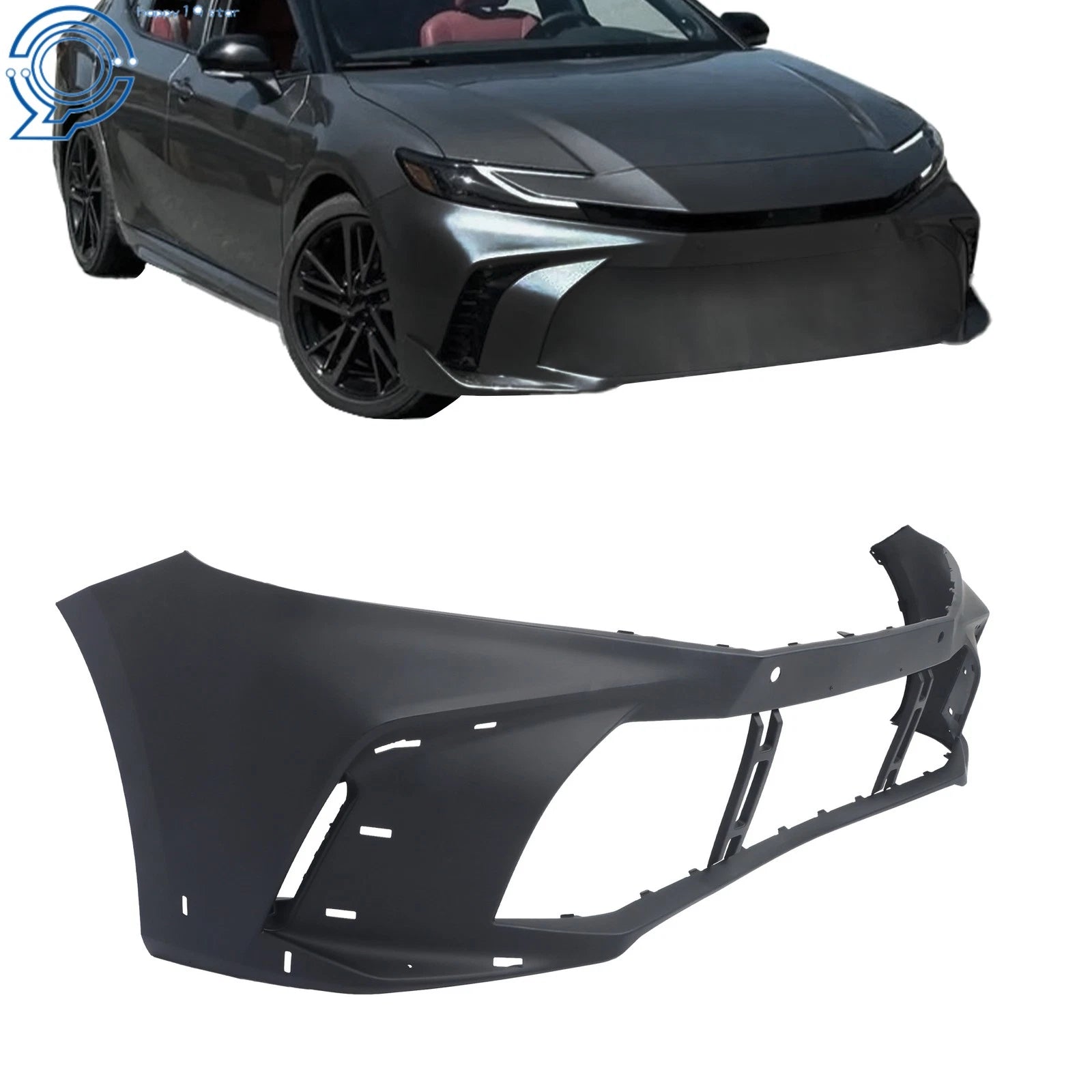 Primed Front Bumper Cover for Toyota Camry XSE (2025) with Sensor Holes