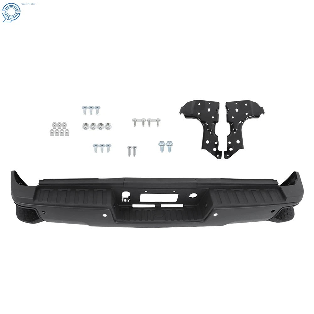 Rear Bumper Assembly for Chevy Silverado GMC Sierra 2500 (2015-2019) Black