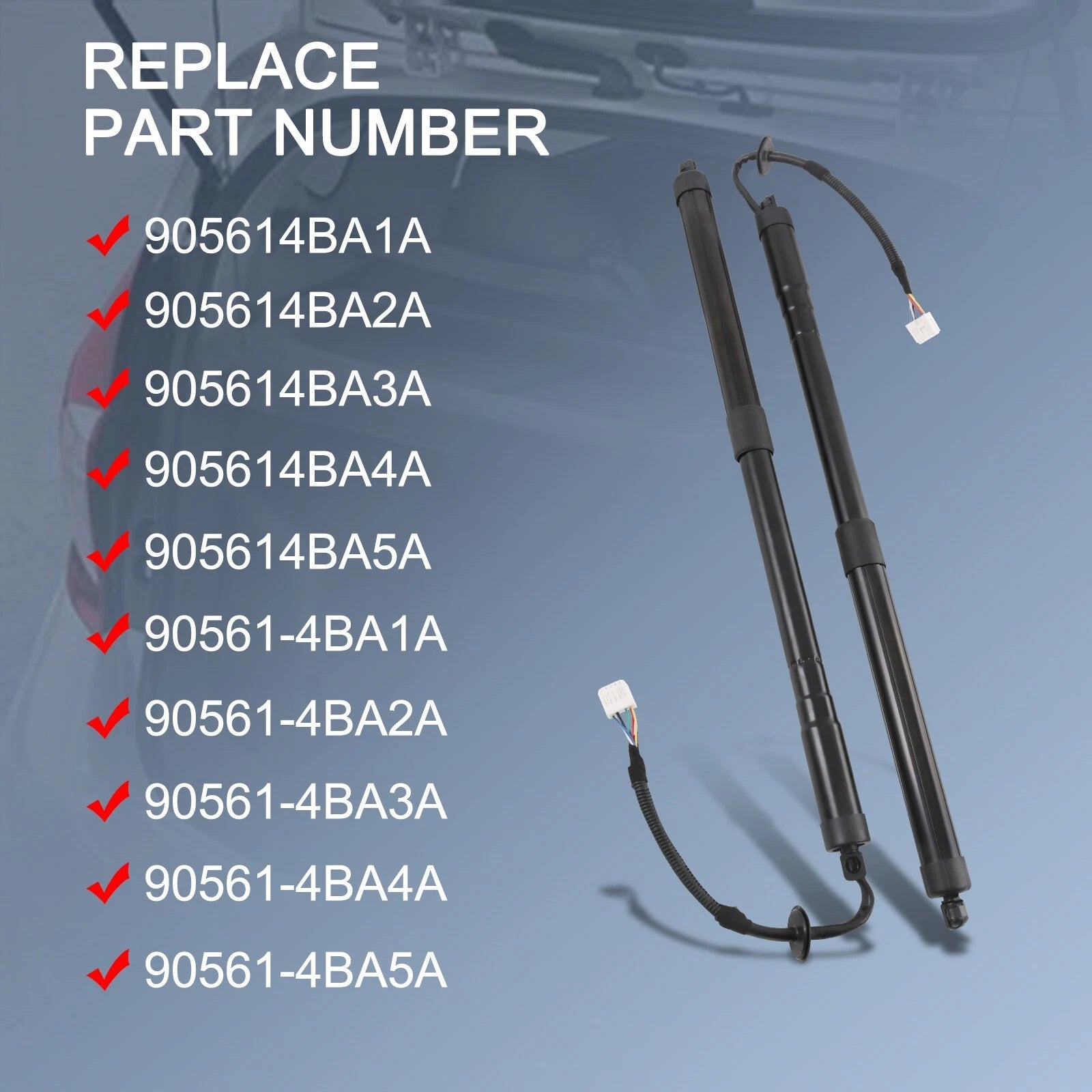 Rear Electric Tailgate Struts for Nissan Rogue (2014-2019)
