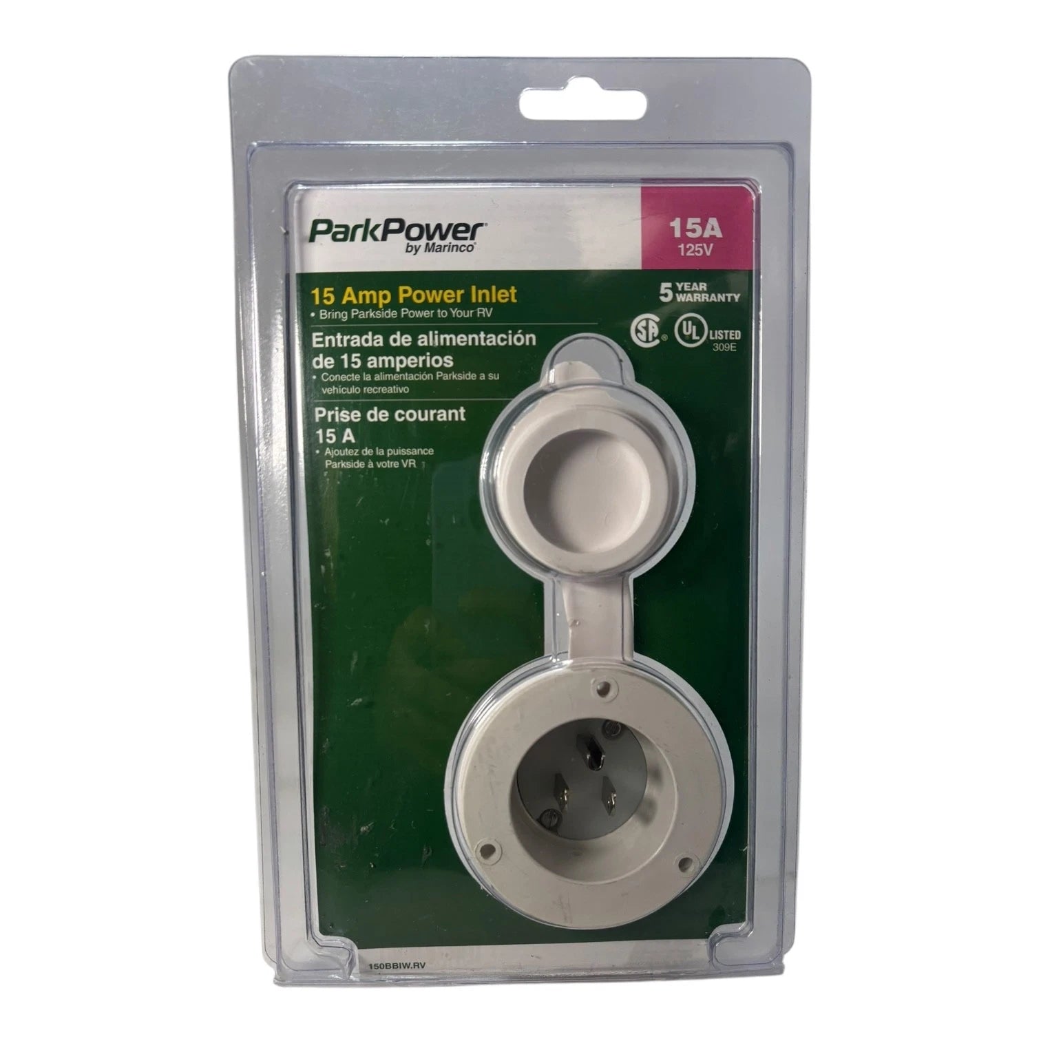 15 Amp Power Inlet for Marinco 150BBIW.RV