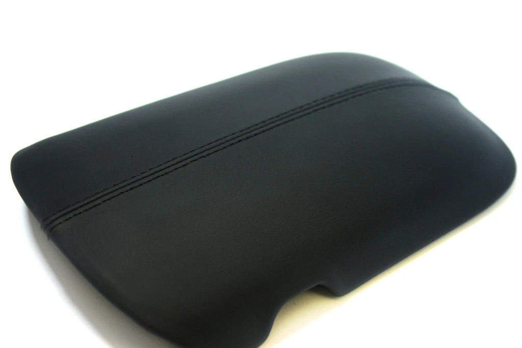 Center Console Armrest Cover for Ford Mustang (2015–2019) Black Vinyl Leather
