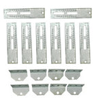 Set of 8 Vertical Bunk Board Brackets for Boat Trailer (10")