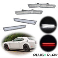 Set of 4 LED Clear White/Red Side Marker Lamps for Dodge Challenger SRT