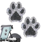 Rhinestone Paw Footprint Stickers for Car Decal (Universal Fit)