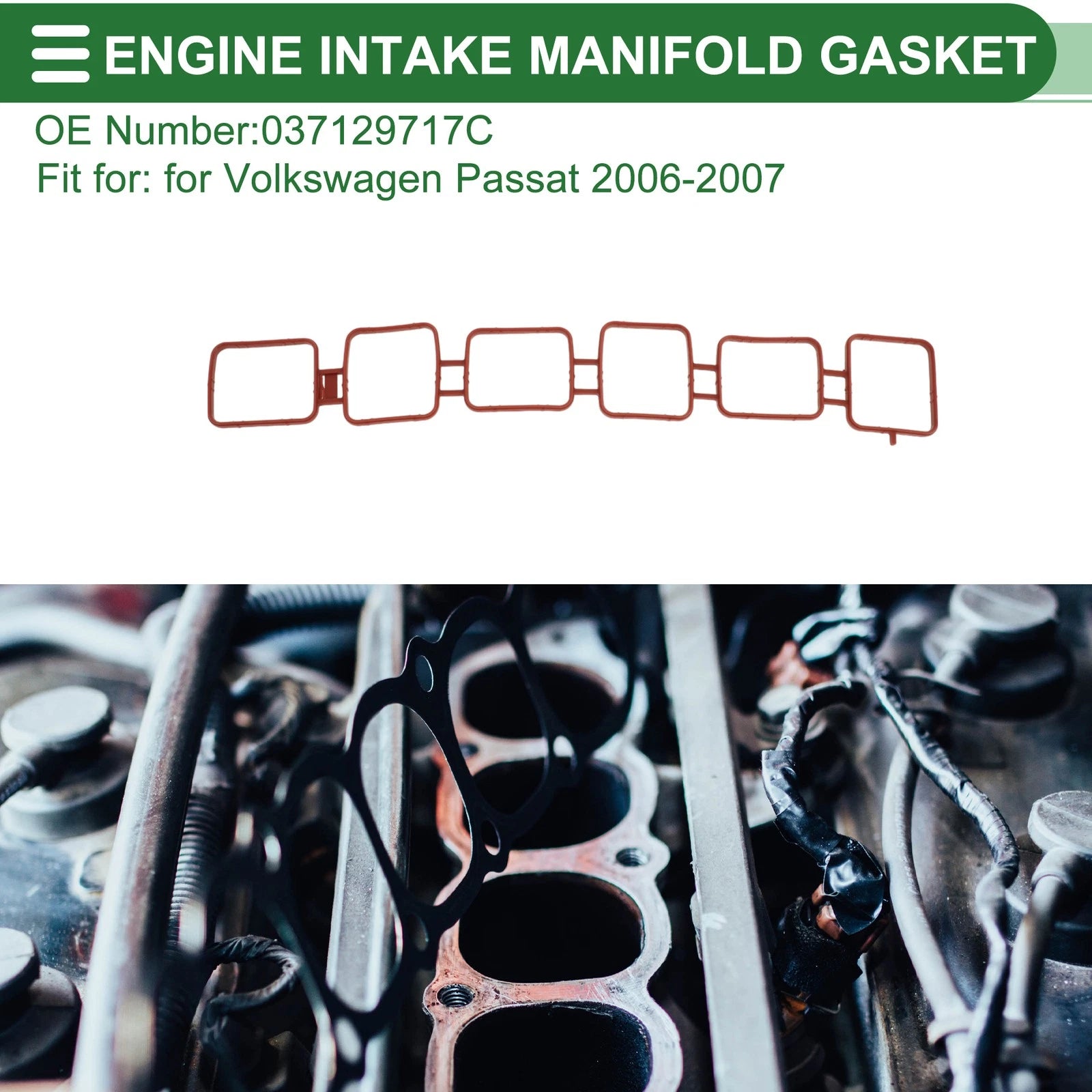 Engine Intake Manifold Gasket for Volkswagen Passat (2006–2007) No. 03H133237D