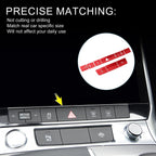 Set of 1 Central Control Buttons Cover Alarm Switch Sticker for Audi A6 A7 (2019–2024) Red