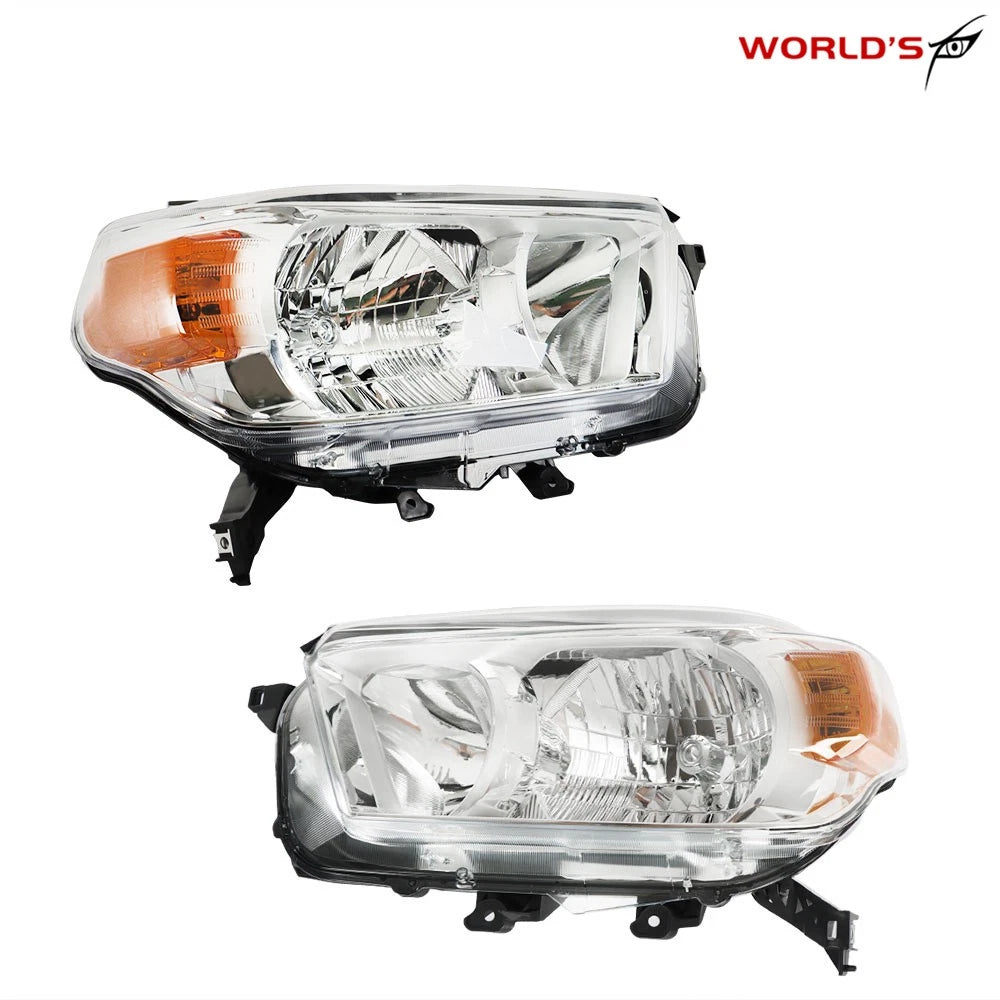 Set of 2 Headlight Headlamps for Toyota 4Runner (2010–2013) Chrome Halogen