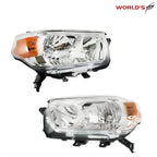 Set of 2 Headlight Headlamps for Toyota 4Runner (2010–2013) Chrome Halogen