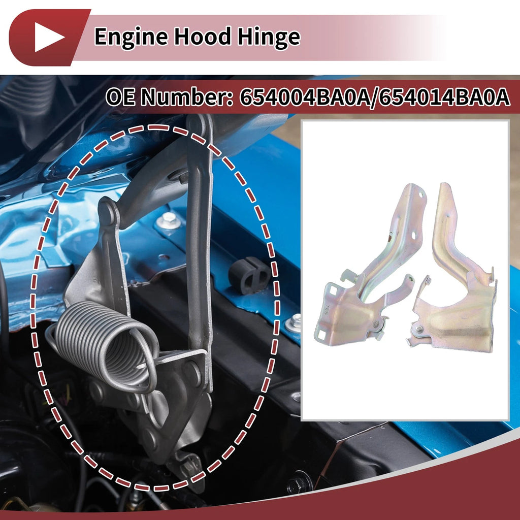 Hood Hinges for Nissan Rogue (2014–2020) 1 Pair No. 654004BA0A