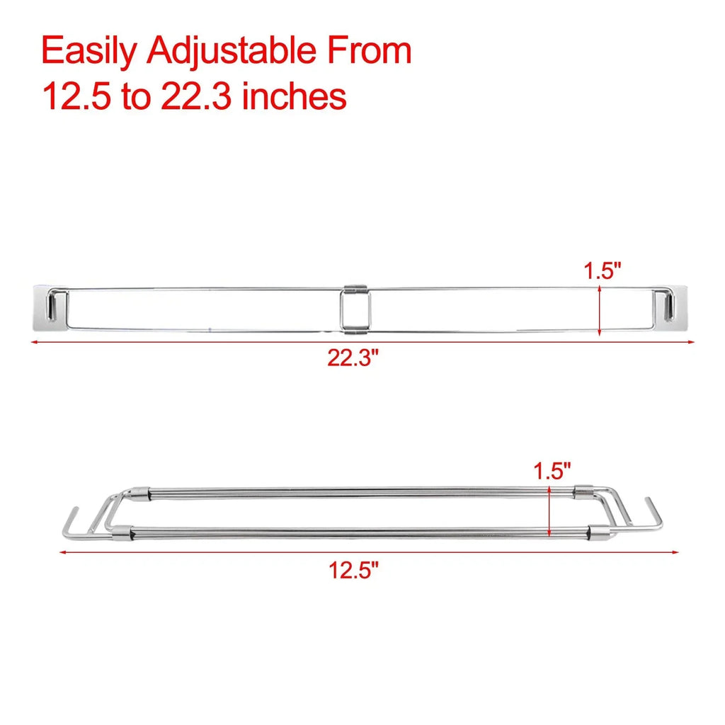 RV Adjustable Bars Tension-Style Stainless Steel Rods for Food