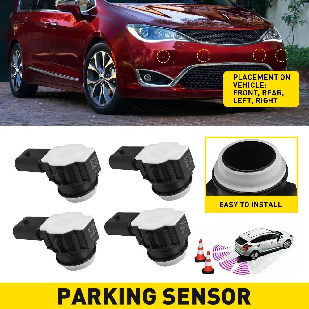 Set of 4 Bumper Parking Sensors for Jeep Cherokee Chrysler Pacifica Voyager (2017–2021)