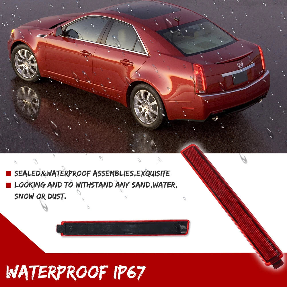 2X Red Rear Bumper Side Marker Light Reflectors for Cadillac CTS (2008–2013)