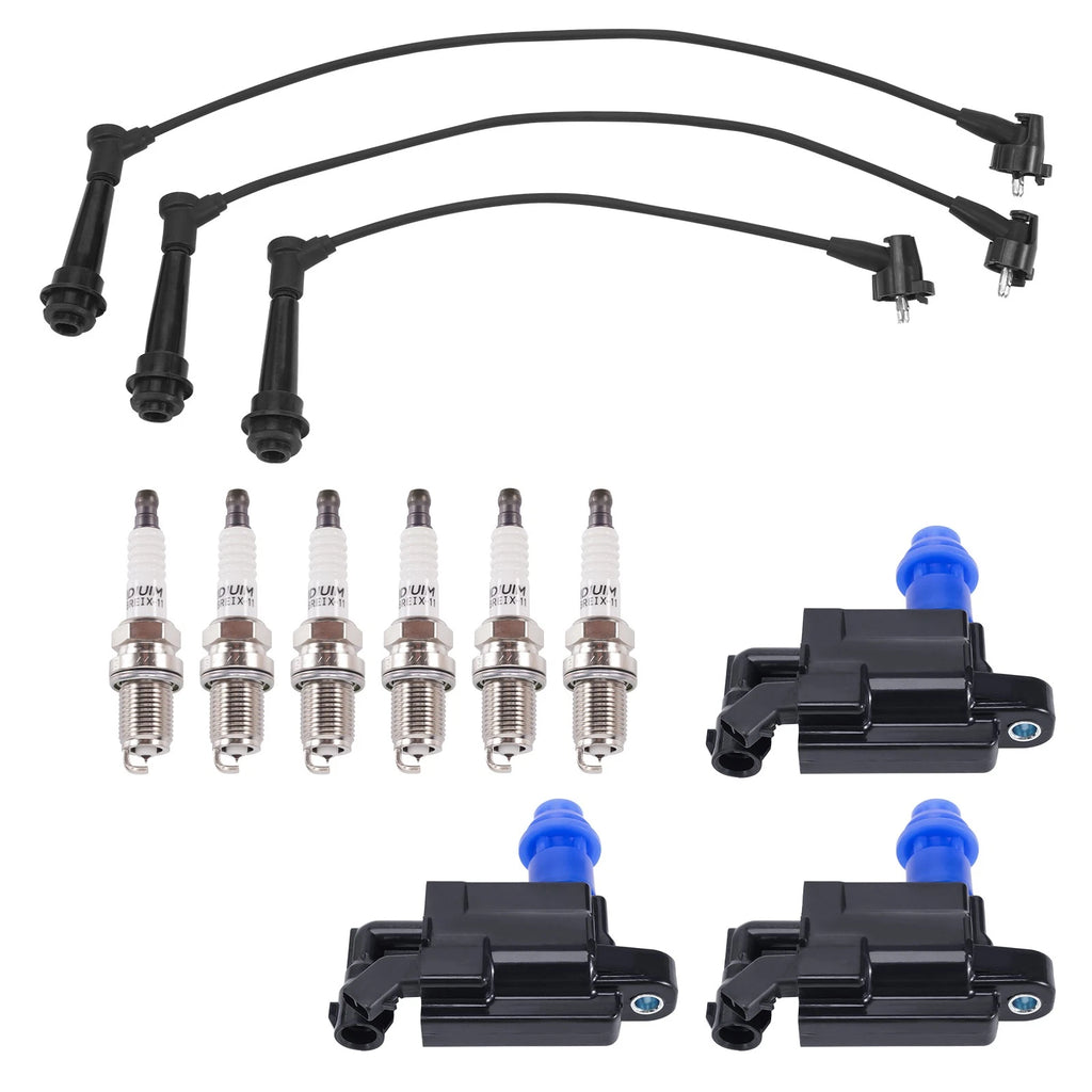 3X Ignition Coils 6X Spark Plugs 3X Wires for Lexus IS300 GS300 (2001–2005)