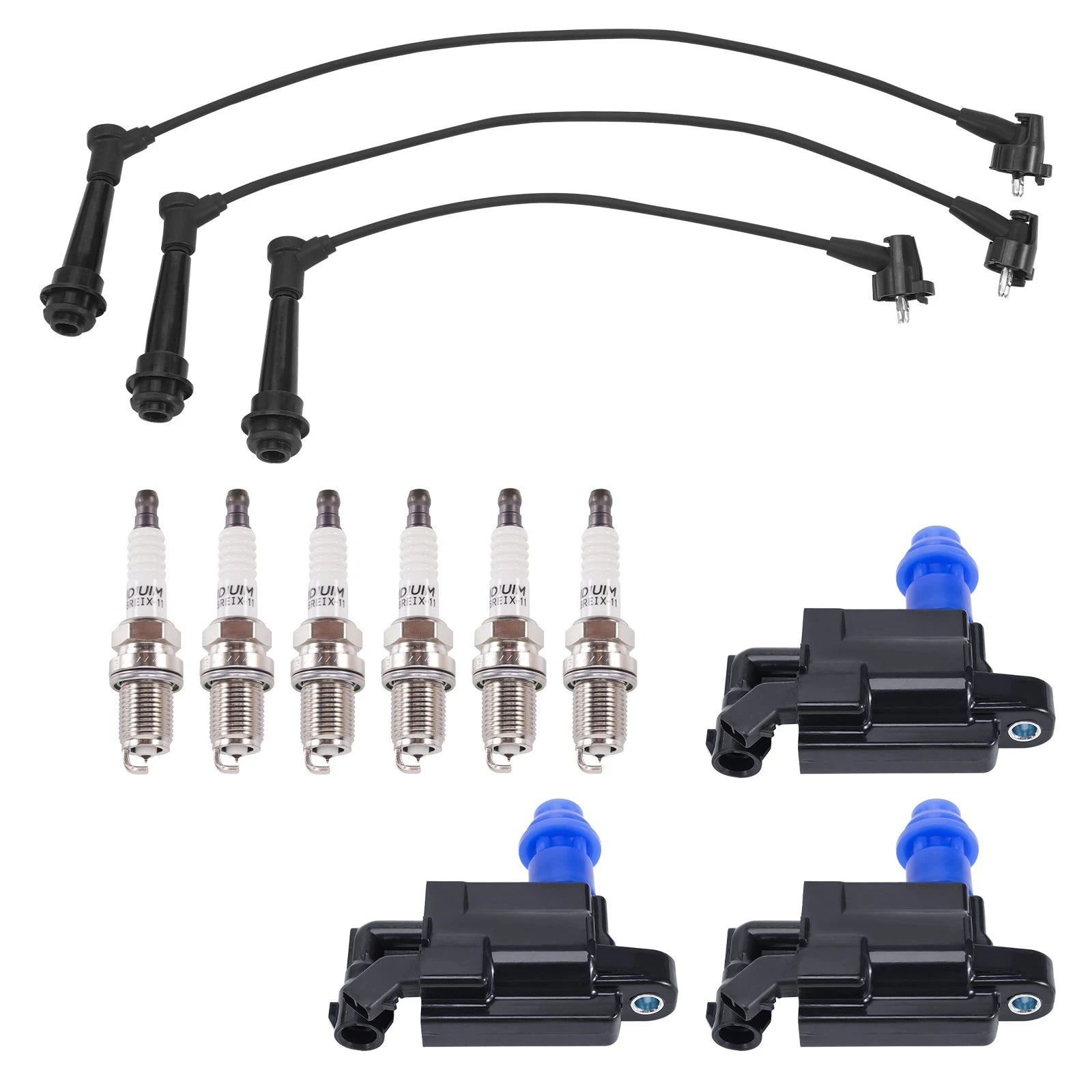3X Ignition Coils 6X Spark Plugs 3X Wires for Lexus IS300 GS300 (2001–2005)
